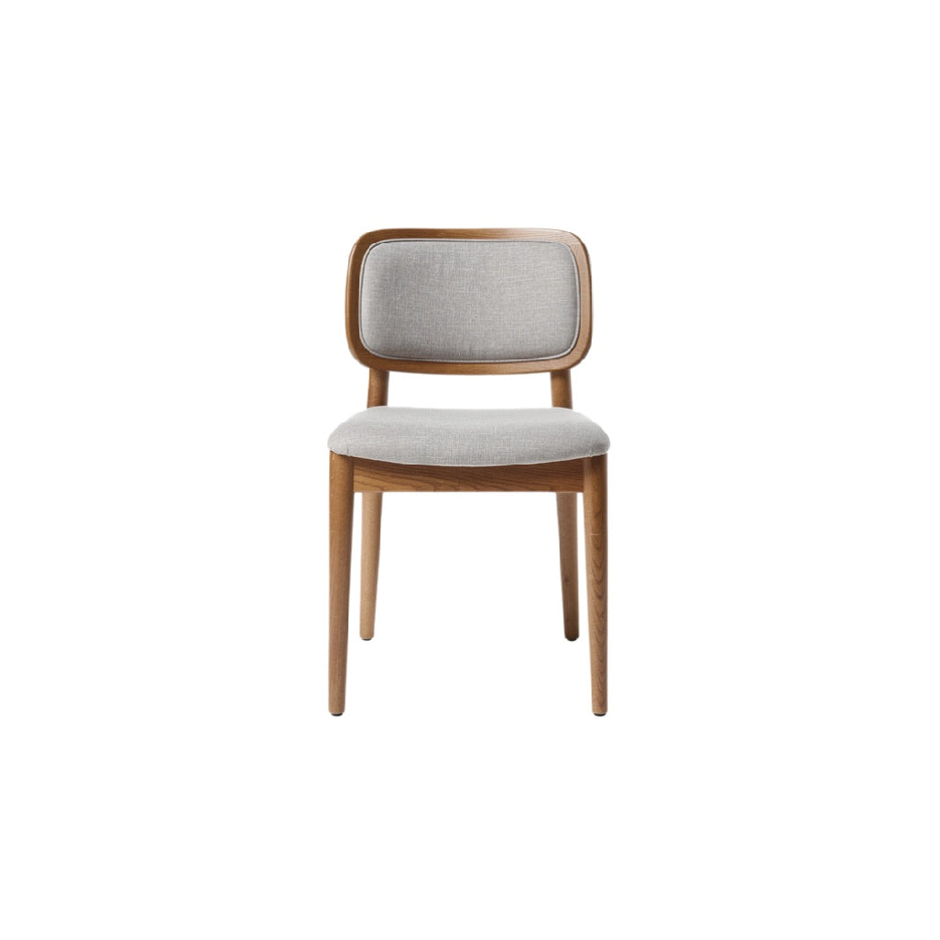 Modern Wooden Chair with Upholstered Seat and Backrest